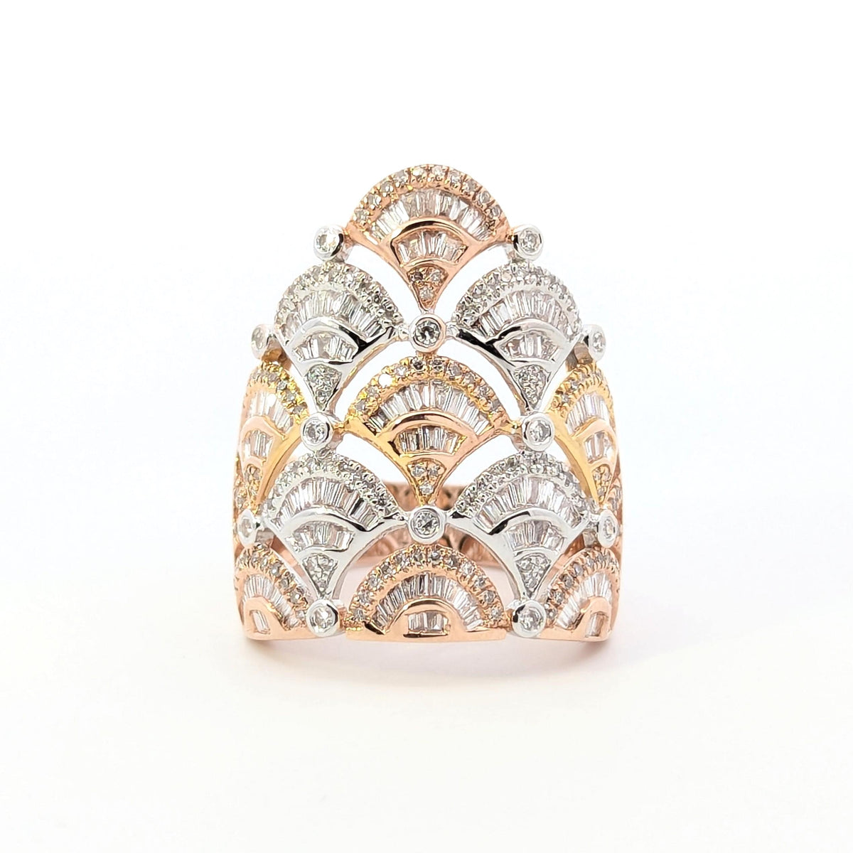 Vintage Charm Diamond Ring with 14k Rose Gold | Wedding Ring | Engagement Ring | Best Gift For Her