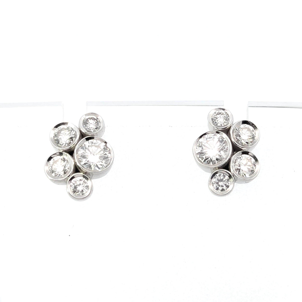 14K White Gold Round Diamond Earrings | VS1+ Natural Diamonds | Gift for her |Signature Collection | Fine Jewelry Line | Premium Drop