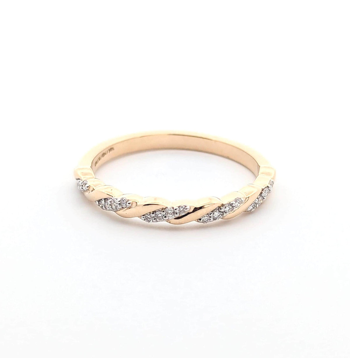 14k Yellow Gold With Natural Diamond Ring Band: Luxury Fine Jewelry