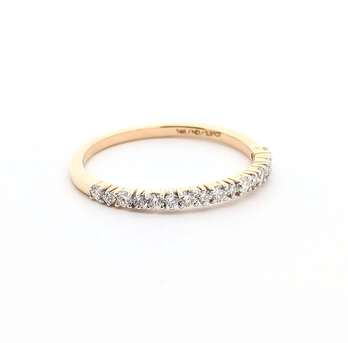 14k Yellow Gold Ring Band With Natural Diamond | Diamond Ring | Engagement Ring | Fine Jewelry | Gift for Her | Statement Ring