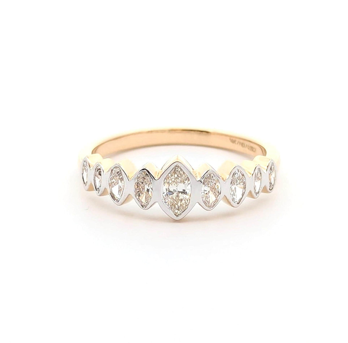 14k Yellow Gold With Pear Cut Natural Diamond Ring: Elegant Statement Jewelry