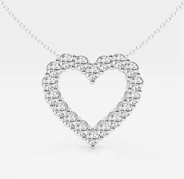 4.00 Ct VVS Lab Grown Diamond Heart Shape Pendant with 14k White / Yellow / Rose gold | Gift for Her | Birthday Gift | Affordable jewelery