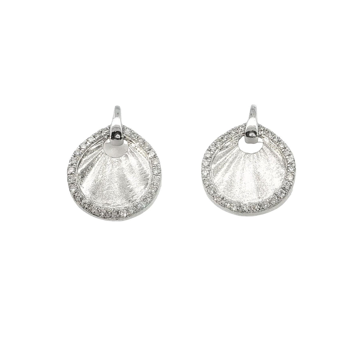0.30 Ct VVS Brilliant Cut Lab Grown Diamond Shell Shape Earrings with 14K Yellow / White Gold