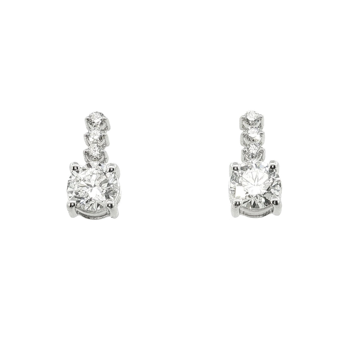 1.30 Ct VVS Brilliant Cut Lab Grown Diamond Studs Earrings with 14K Yellow / White Gold