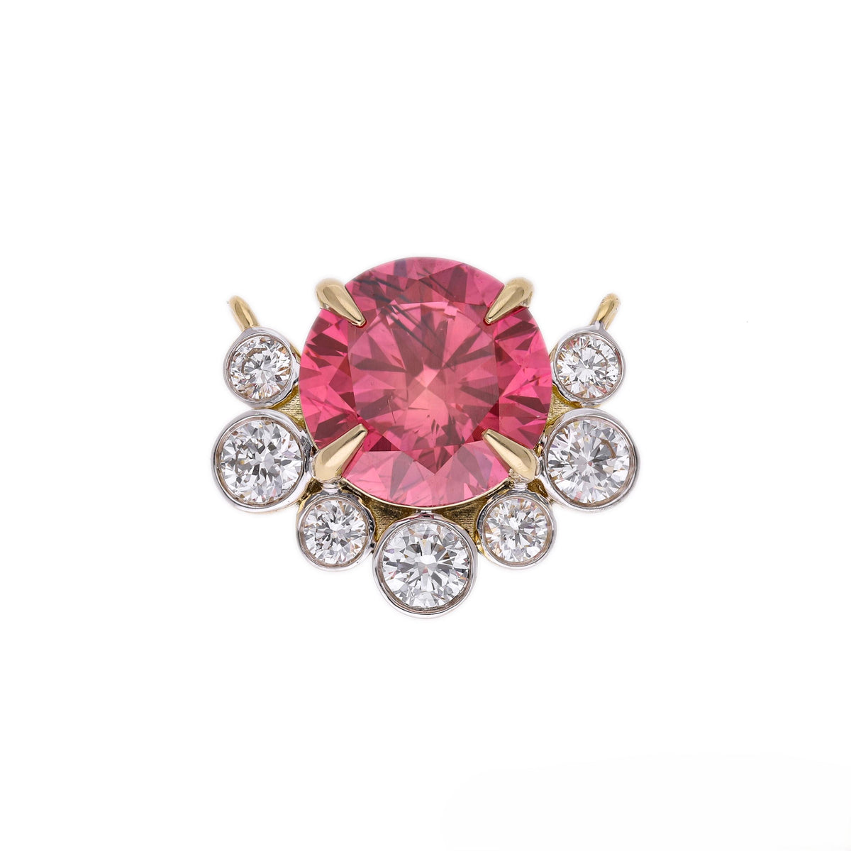 3.60 Ct VVS Pink / White Lab Grown Diamond Pendant with 14k Yellow gold | Gift for Her | Birthday Gift | Affordable jewelery