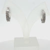 0.90 Ct White Round Cut Labgrown Diamond Double Row Hoop Earrings | 14k White / Yellow / Rose Gold