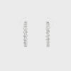 1.40 Ct White Round Cut Labgrown Diamond Hoop Earrings | 14k White / Yellow / Rose Gold