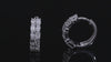 1.60 Ct White Emerald & Oval Cut Labgrown Diamond Double Row Hoop Earrings | 14k White / Yellow / Rose Gold