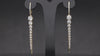 3.50 Ct White Round Cut Labgrown Diamond Graduated Linear Drop Earrings | 14k Rose / White / Yellow Gold