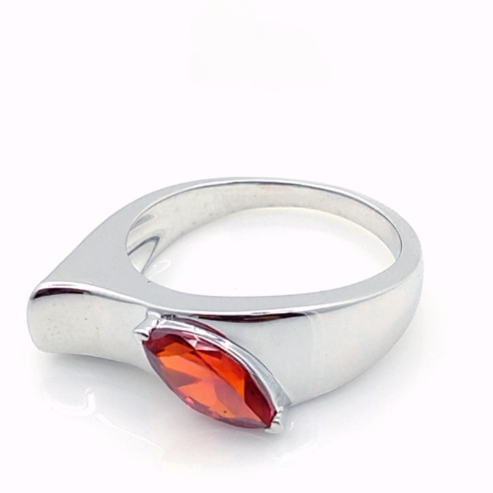 Red Marquise Gemstone Gold Ring