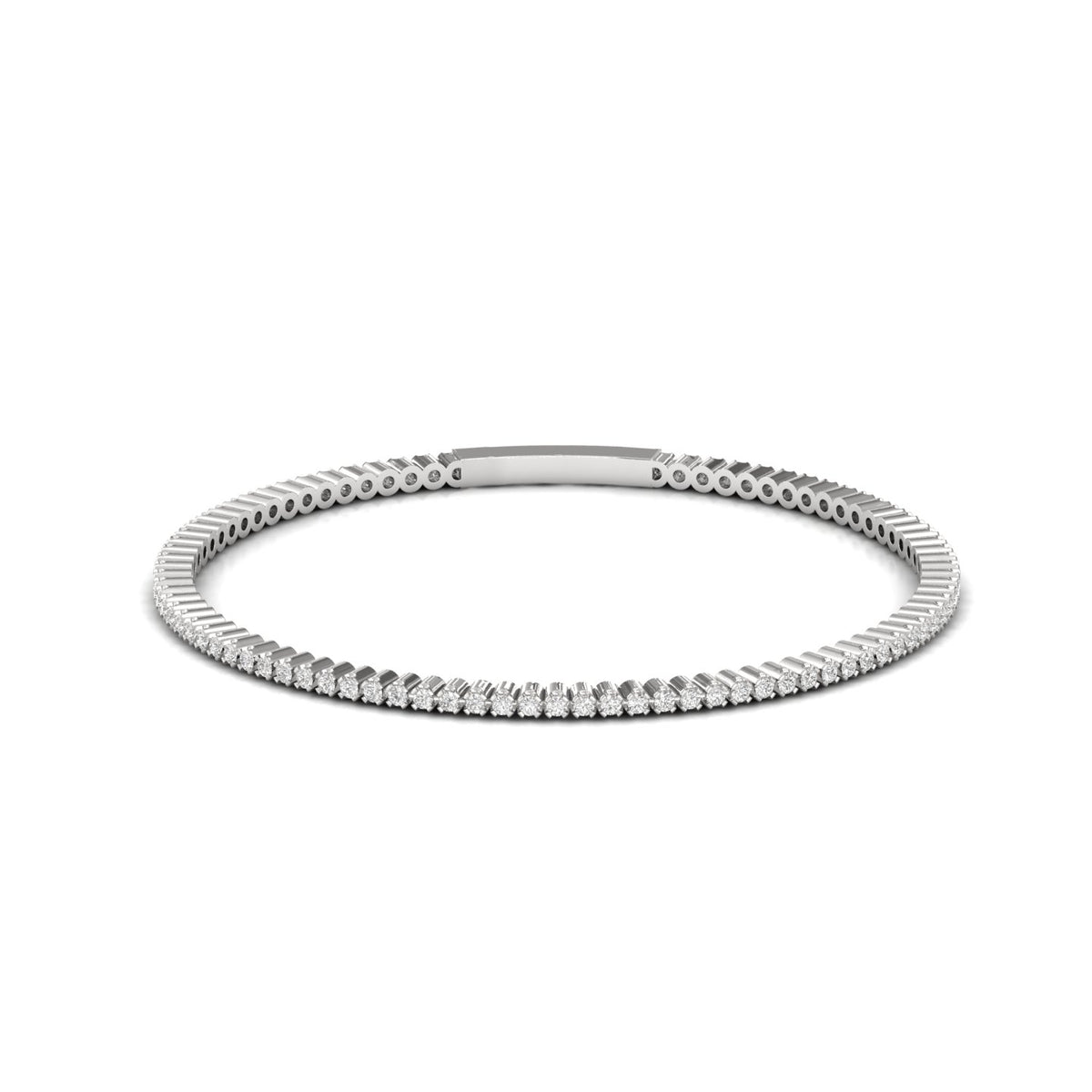 1.00 ct Diamond Flexible White Gold Tennis Bracelet