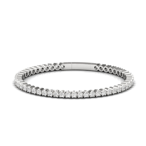 1.5 ct Diamond Flexible White Gold Tennis Bracelet