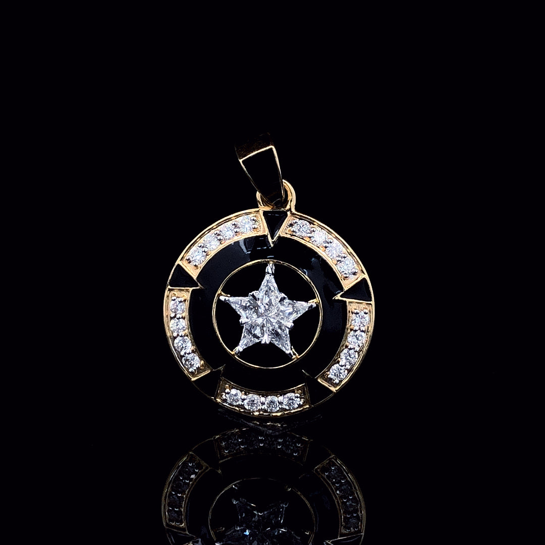 Creative Star Illusion Cute Diamond Pendant For Girls & Women