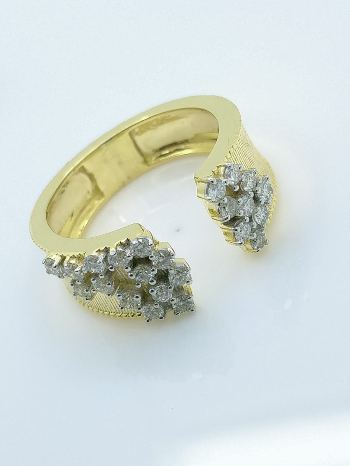 Elegant Vintage Palace Craft Diamond Gold Adjustable Gold Ring