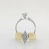 Marquise Illusion Cut Solitaire Diamond Gold Band Ring