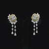 Beautiful Pear ,Marquise,Oval,Emerald And Round Fancy Yellow Color Illusion Cud Diamond God Earring