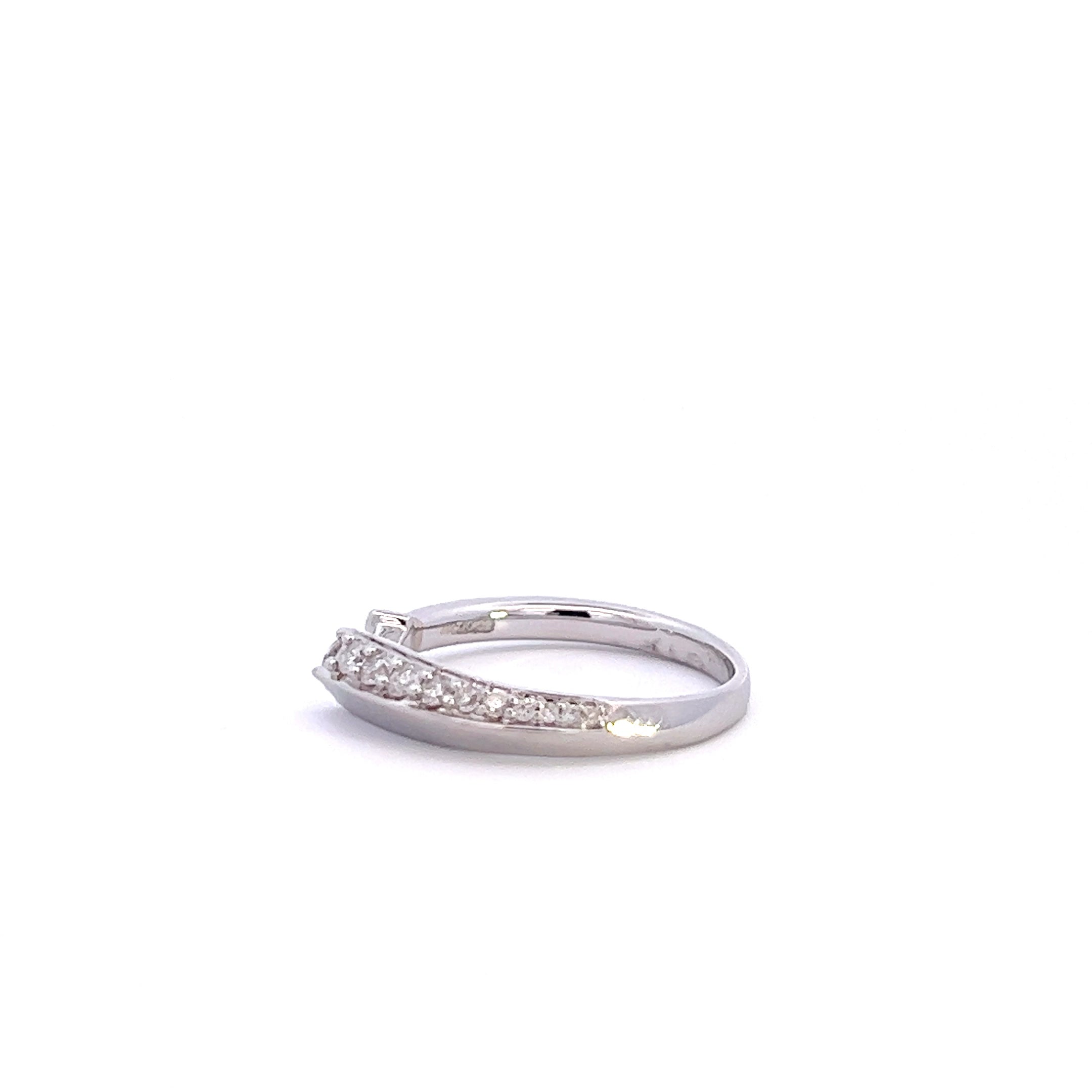 Round Cut Forevermark  Pave Bypass Diamond Gold Ring