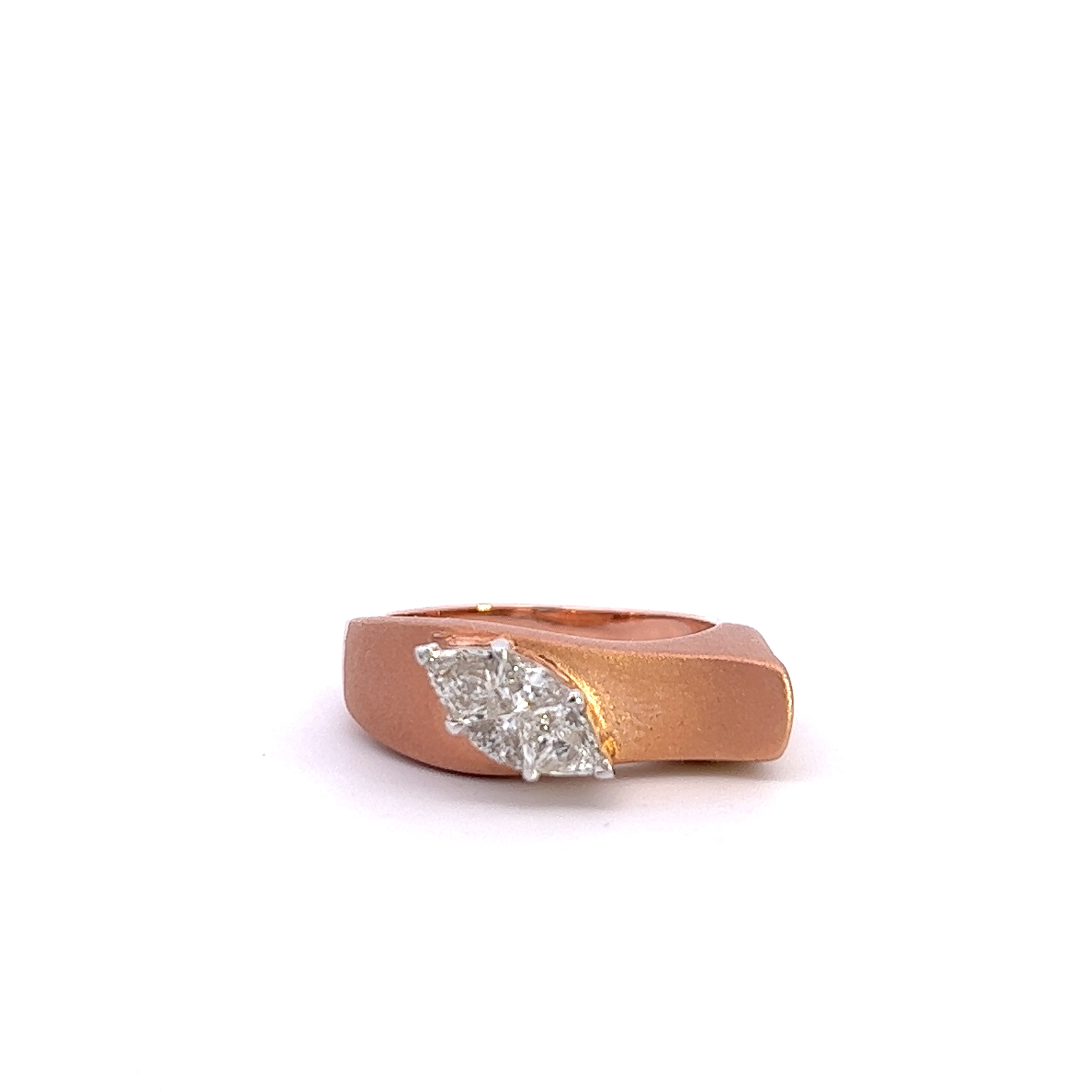 Solitaire Marquise Illusion Cut Diamond Gold Ring