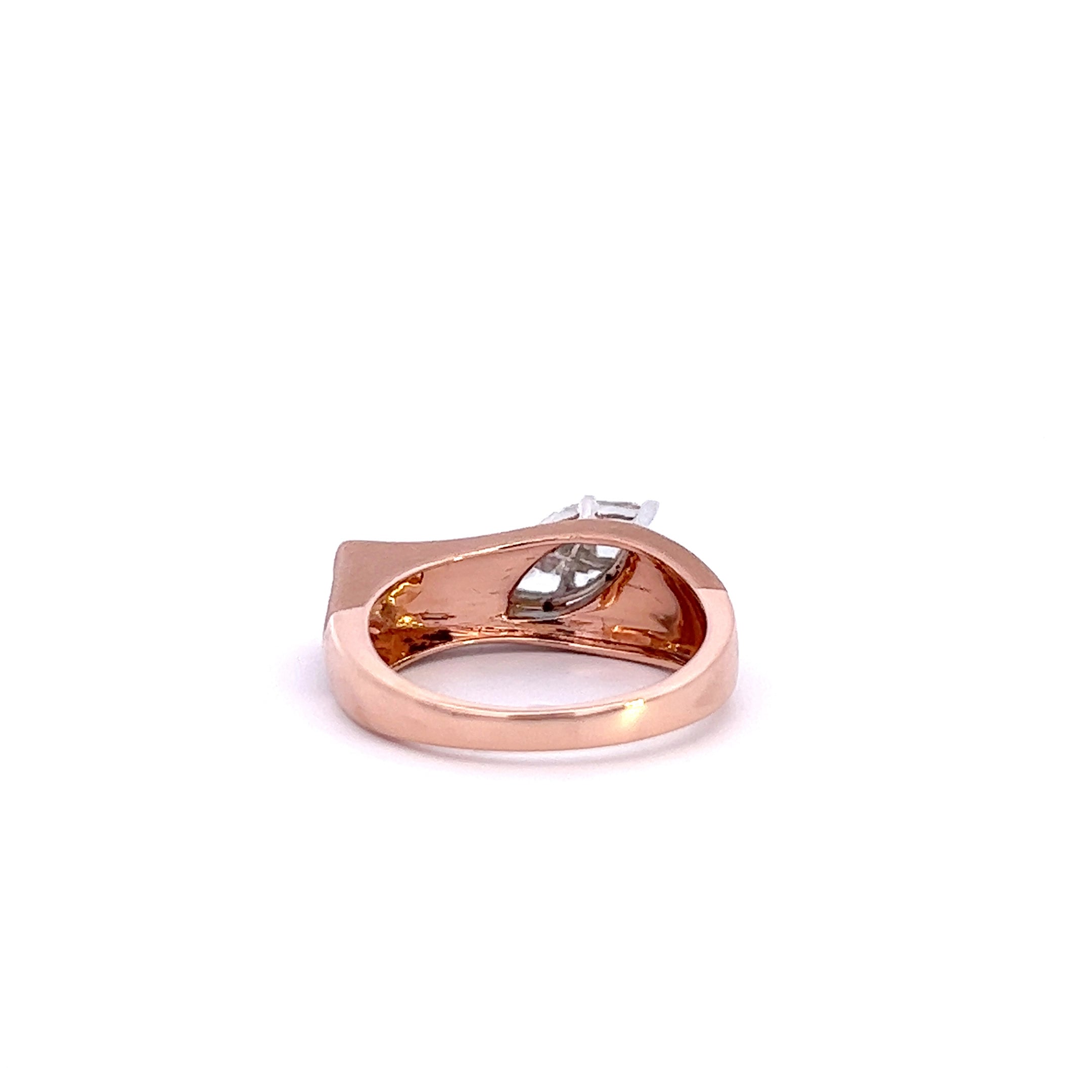 Solitaire Marquise Illusion Cut Diamond Gold Ring