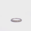 Round Half Twisted Eternity Diamond Engagement Gold Ring